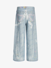 Retro Spray Graffiti Fun Straight Jeans