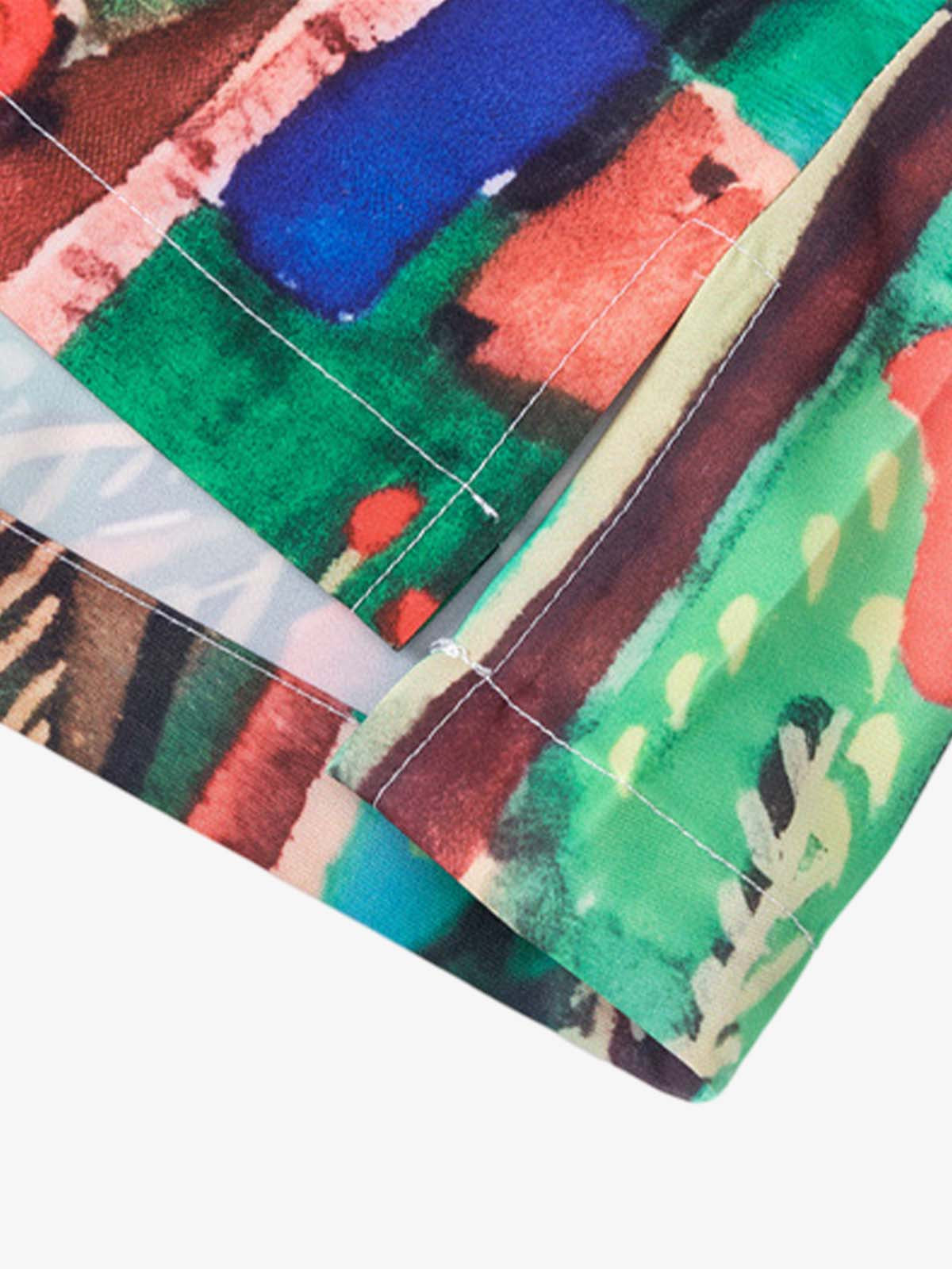 Beach Vacation Oil Painting Print Short-sleeved Shirt