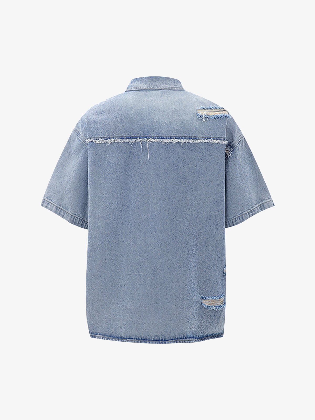Denim Distressed Ripped Suit