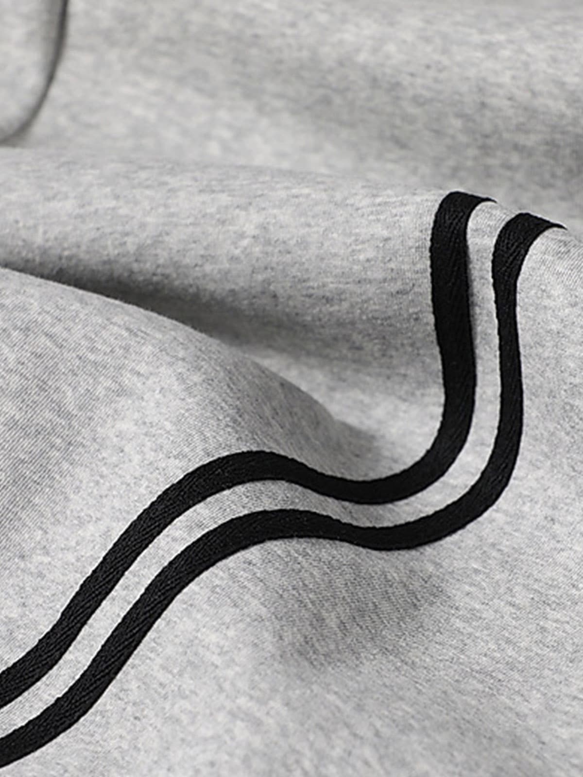 Cotton Web Stitching Letter Print Drawstring Barrel Pants