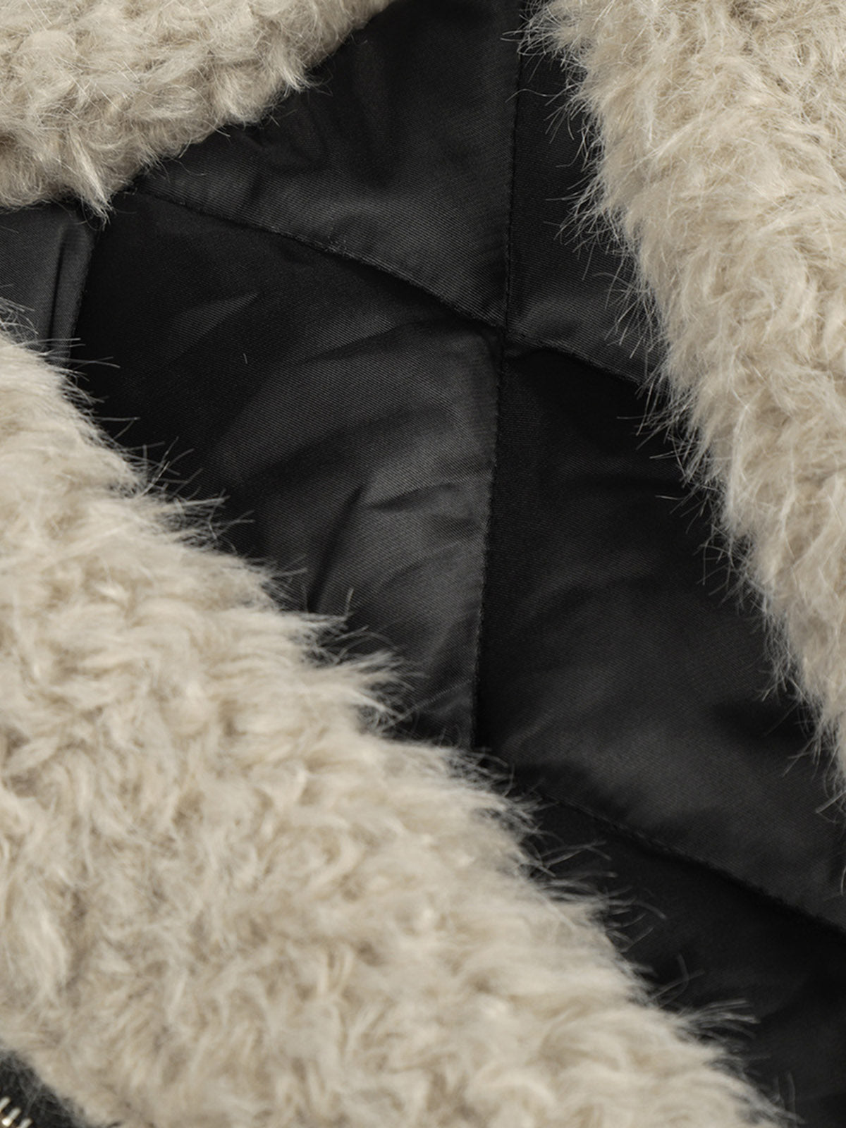 Vintage Fur Collar PU Leather Badge Embroidery Work Jacket