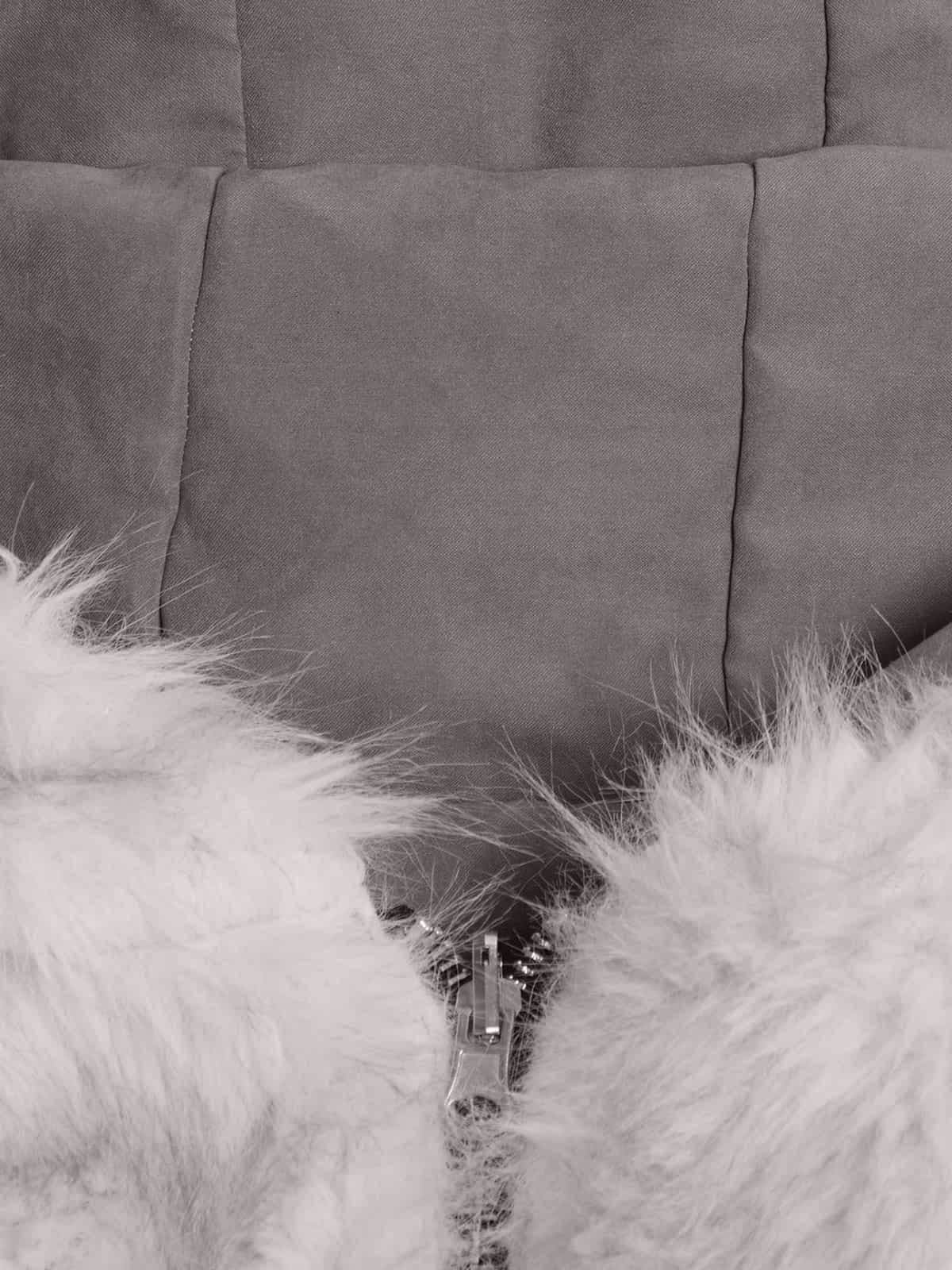 Oversized Reversible Fur Hooded Jacket