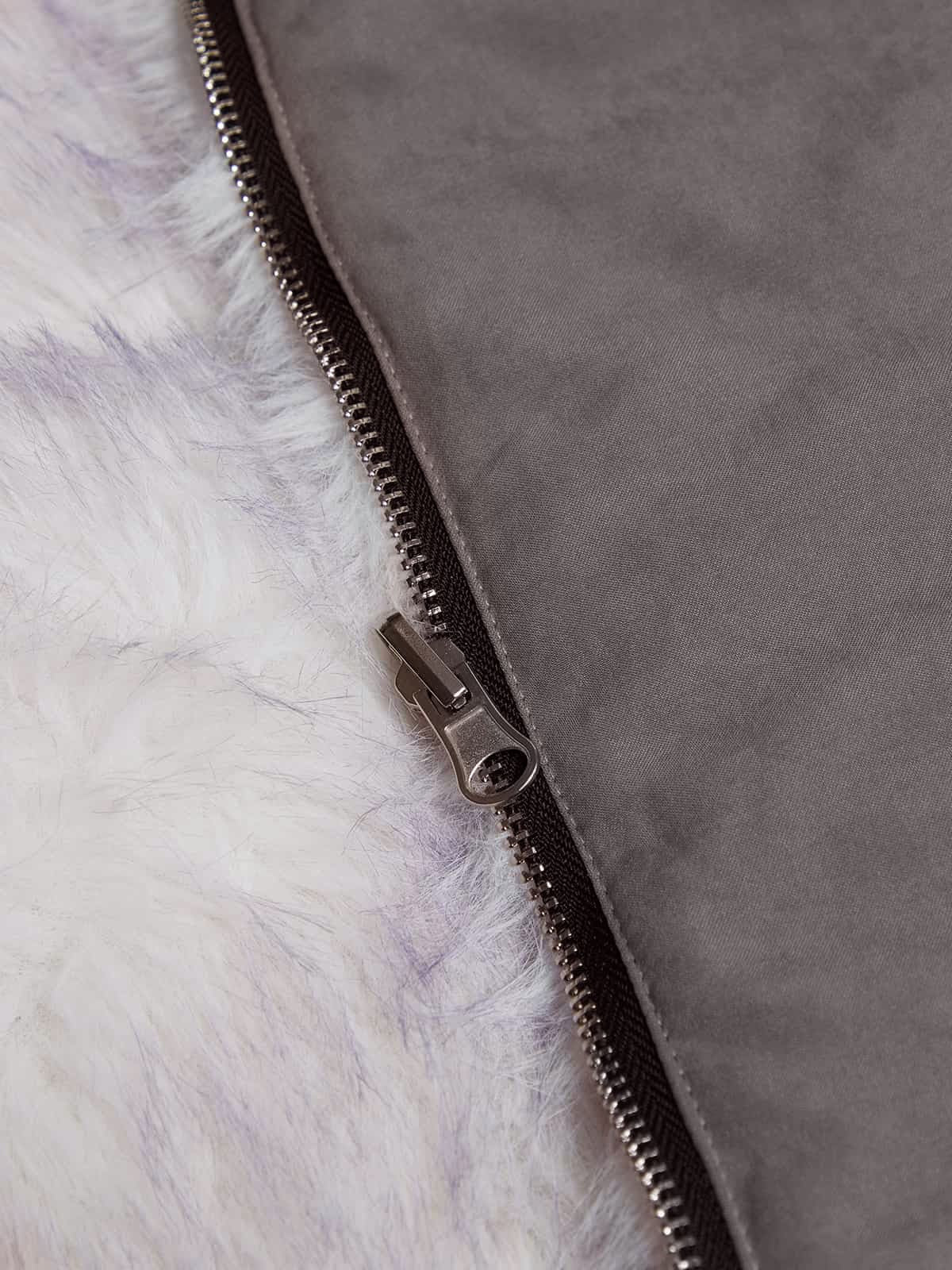 Oversized Reversible Fur Hooded Jacket