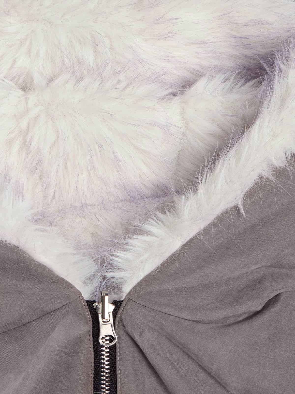 Oversized Reversible Fur Hooded Jacket