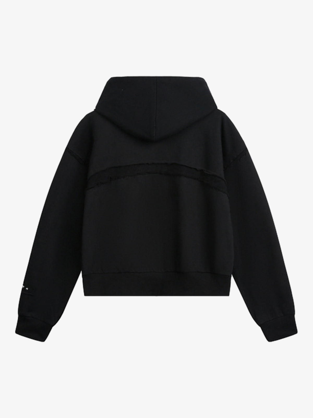 Destroyed Threaded Frayed Hooded Sweatshirt