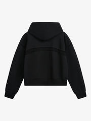 Destroyed Threaded Frayed Hooded Sweatshirt
