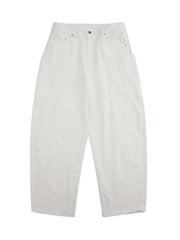 Textured Structured Barrel Jeans