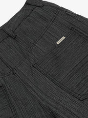 Striped Textured Reverse Pocket Pants