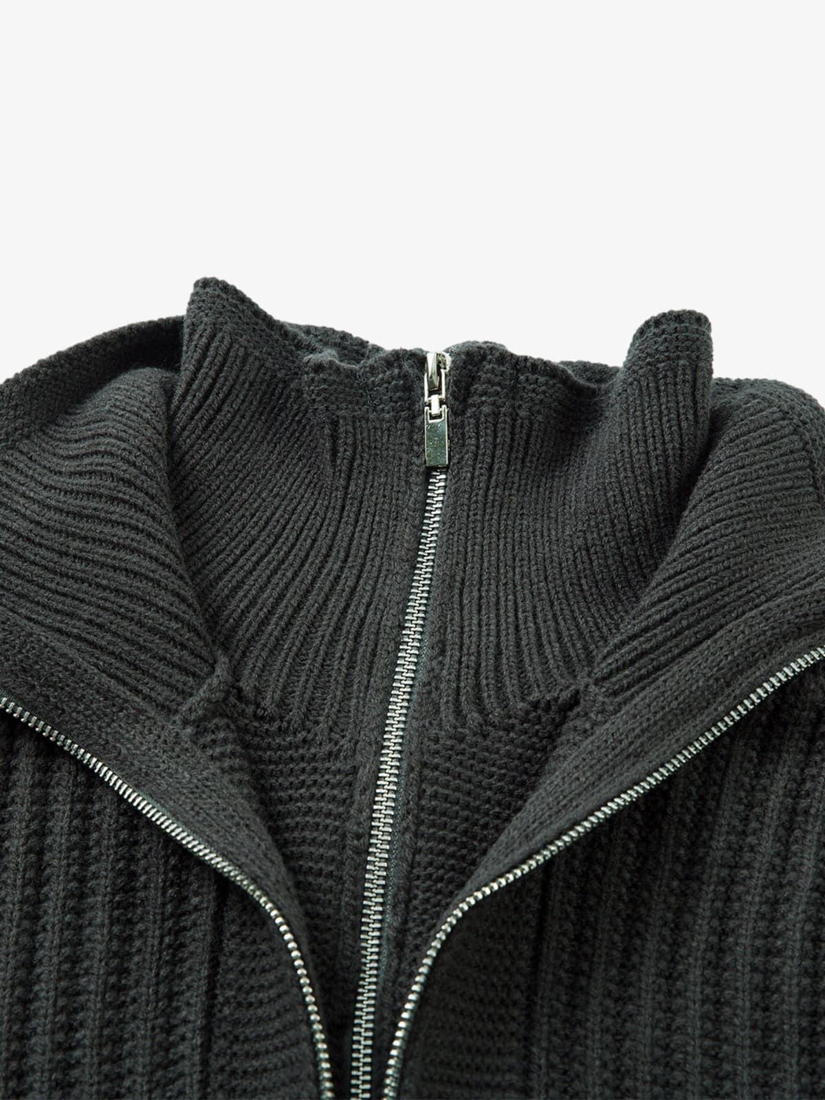 Vintage Faux Two-Piece Layered Collar Turtleneck Sweater