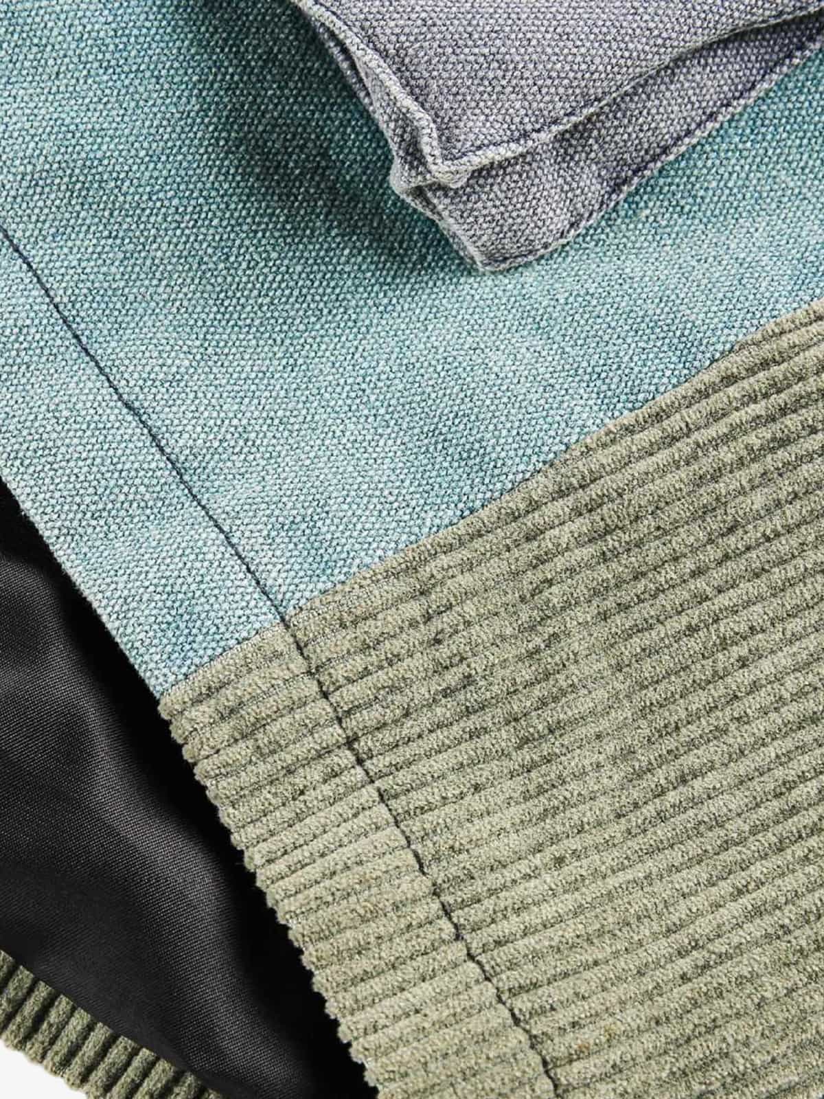 High Street Multi-Pocket Color-Block Patchwork Work Jacket