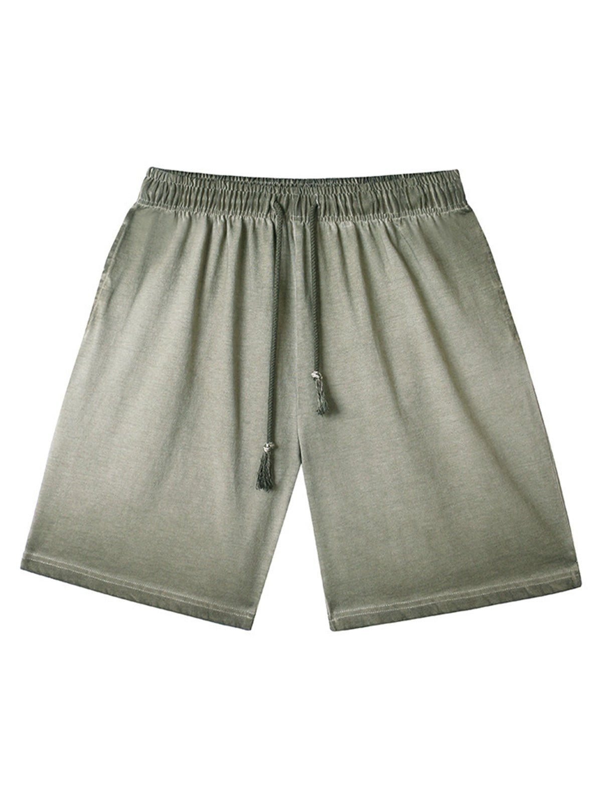 Distressed Washed Drawstring Shorts