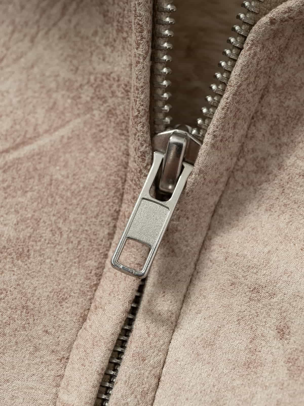 Vintage Velvet Hooded Sherpa-Lined Cotton Jacket