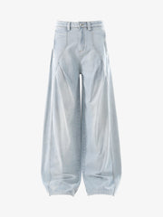 Pleated Panelled Scimitar Jeans