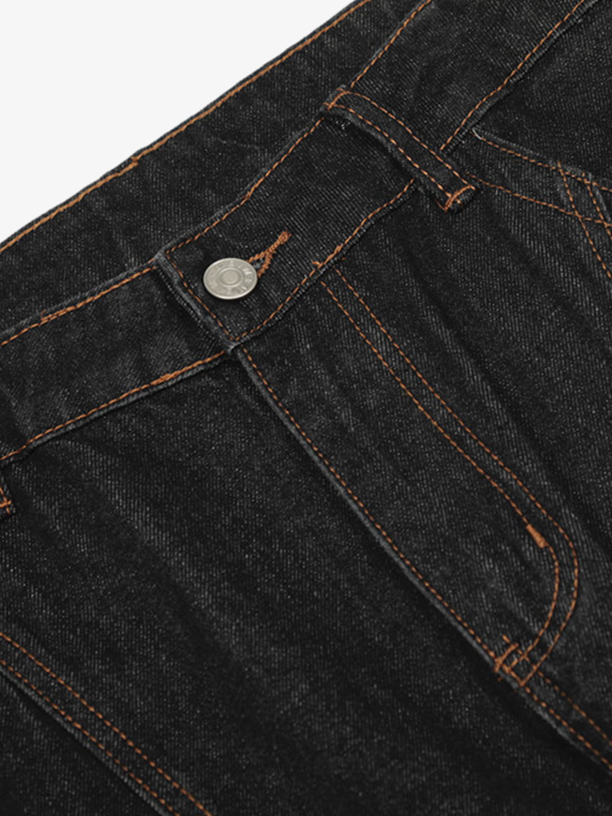 Vintage Denim Stitching Deconstructed Work Barrel Jeans