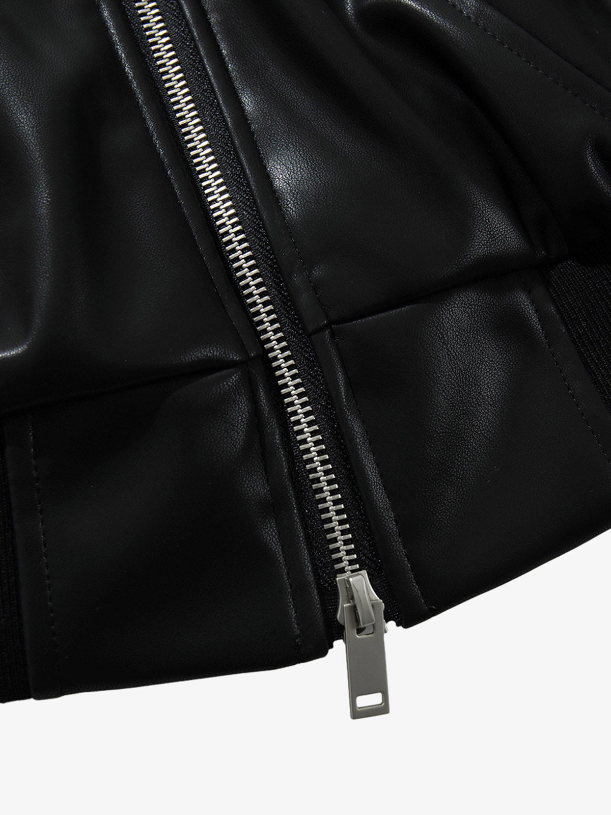 Street Motorcycle Stand Collar Leather Padded Jacket