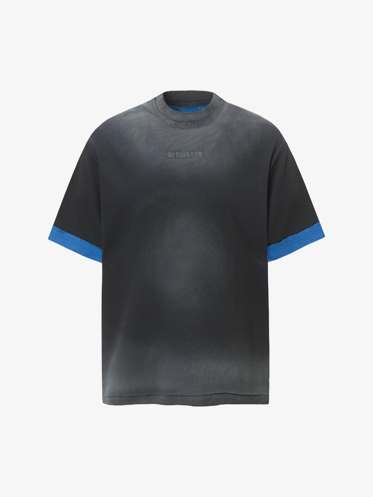 Vintage Distressed Washed Gradient Short-Sleeved T-Shirt
