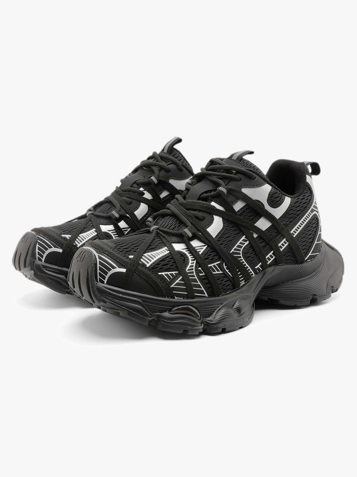 Breathable Mesh Lace-up Dirty Chunky Sneakers