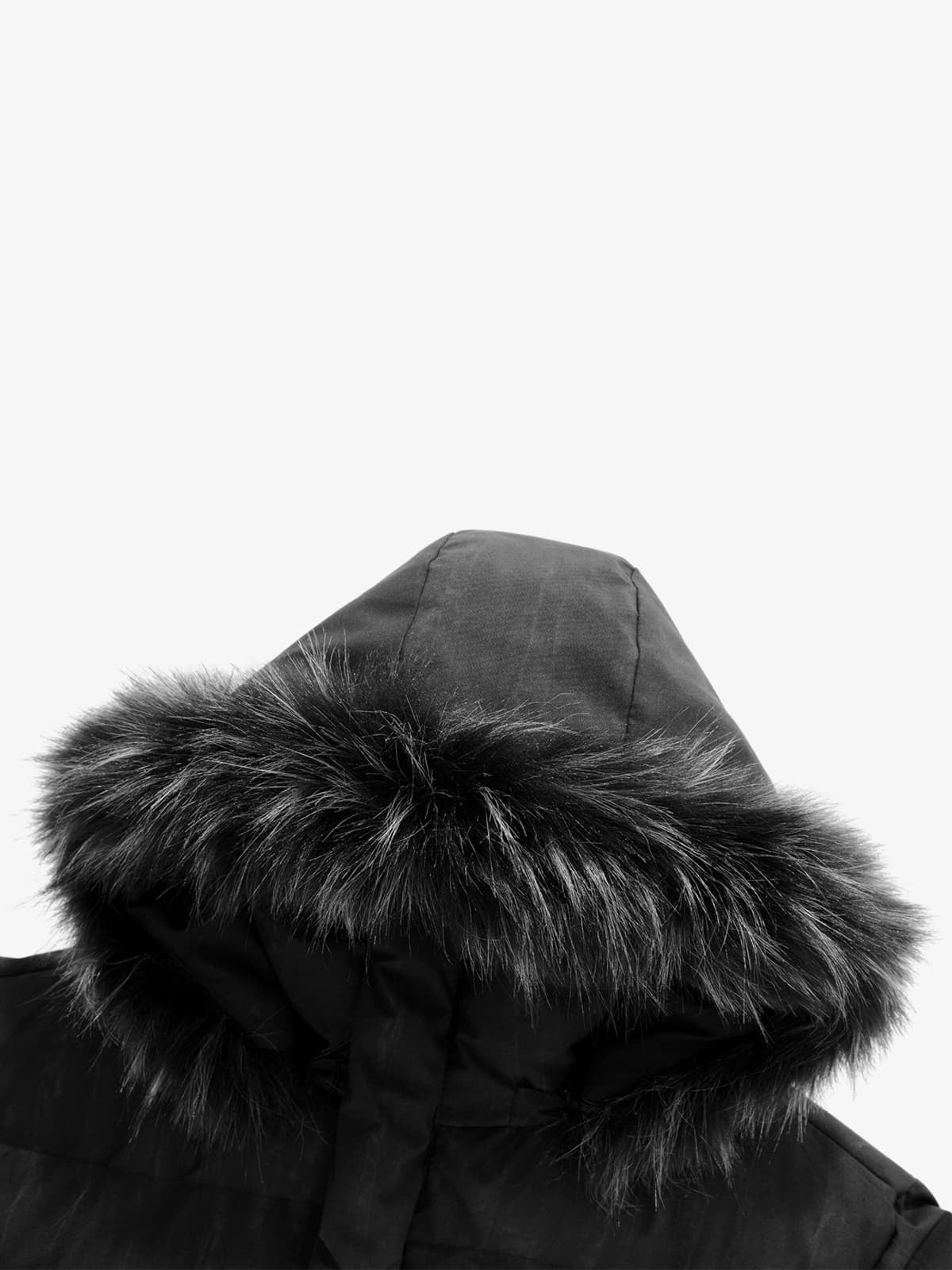 Vintage Fur Collar Hooded Cotton Jacket