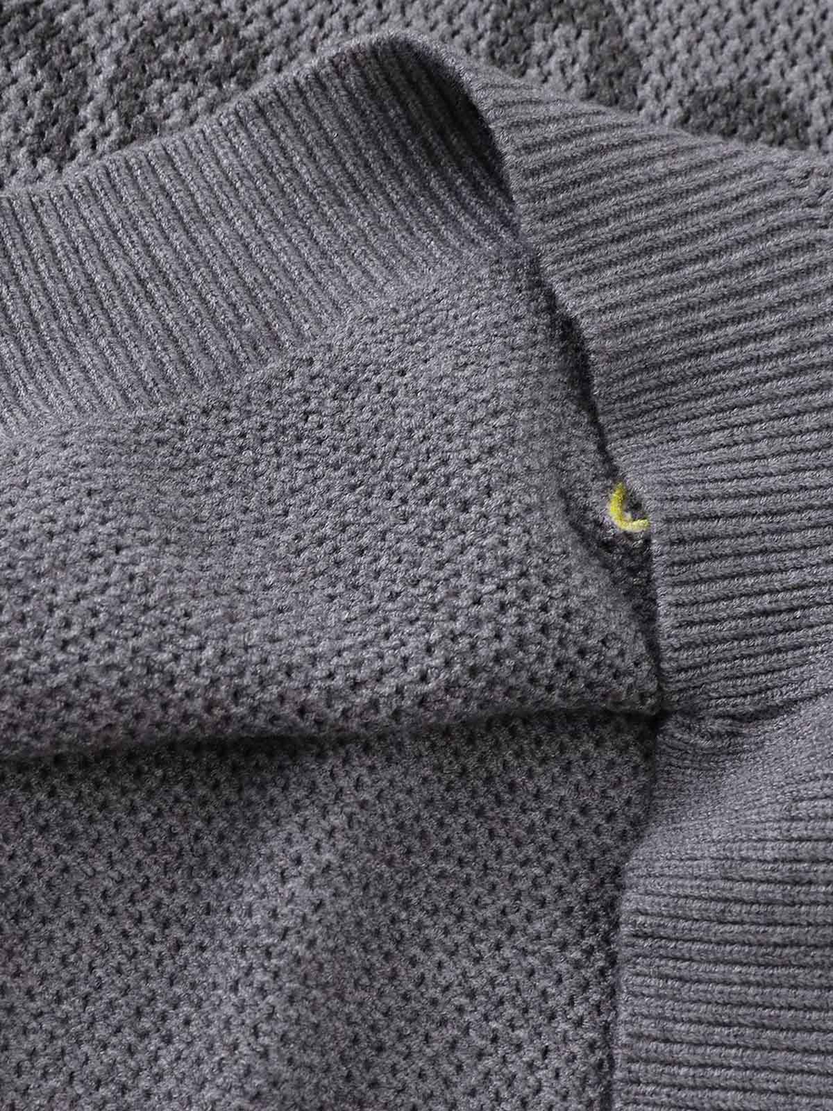 Vintage Patch Embroidered Hooded Sweater