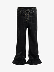 High Street RO Coated Washed Slightly Flared Jeans