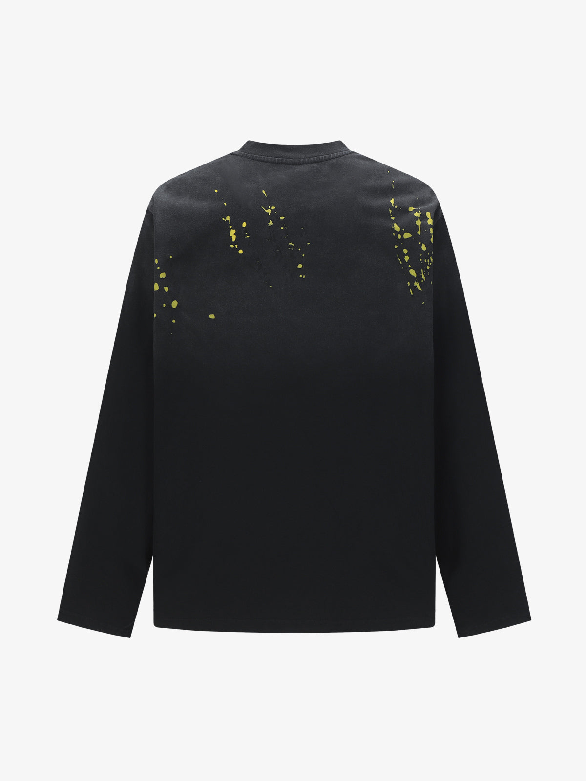 Retro Ink Splatter Design Long-Sleeved T-Shirt
