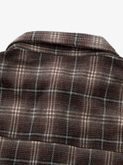Cotton Street Distressed Plaid Faux Two-Piece Shirt
