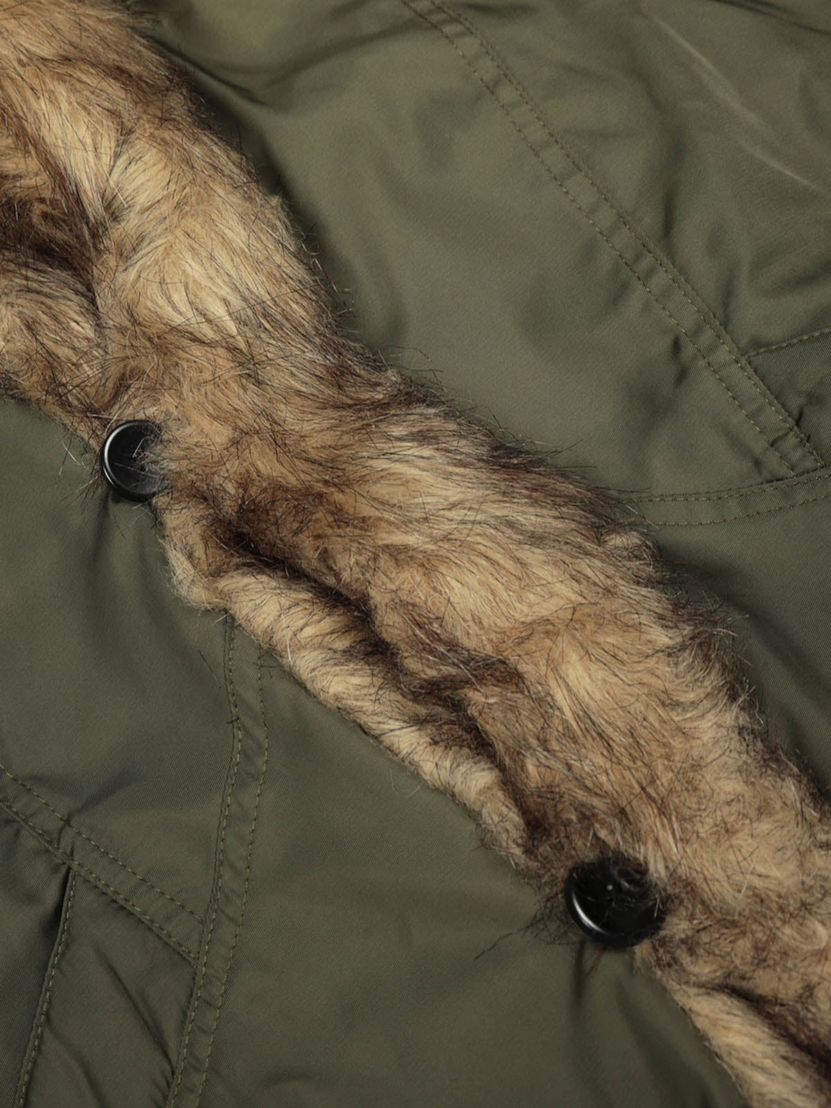 Retro Pleated Fur Hooded Padded Jacket