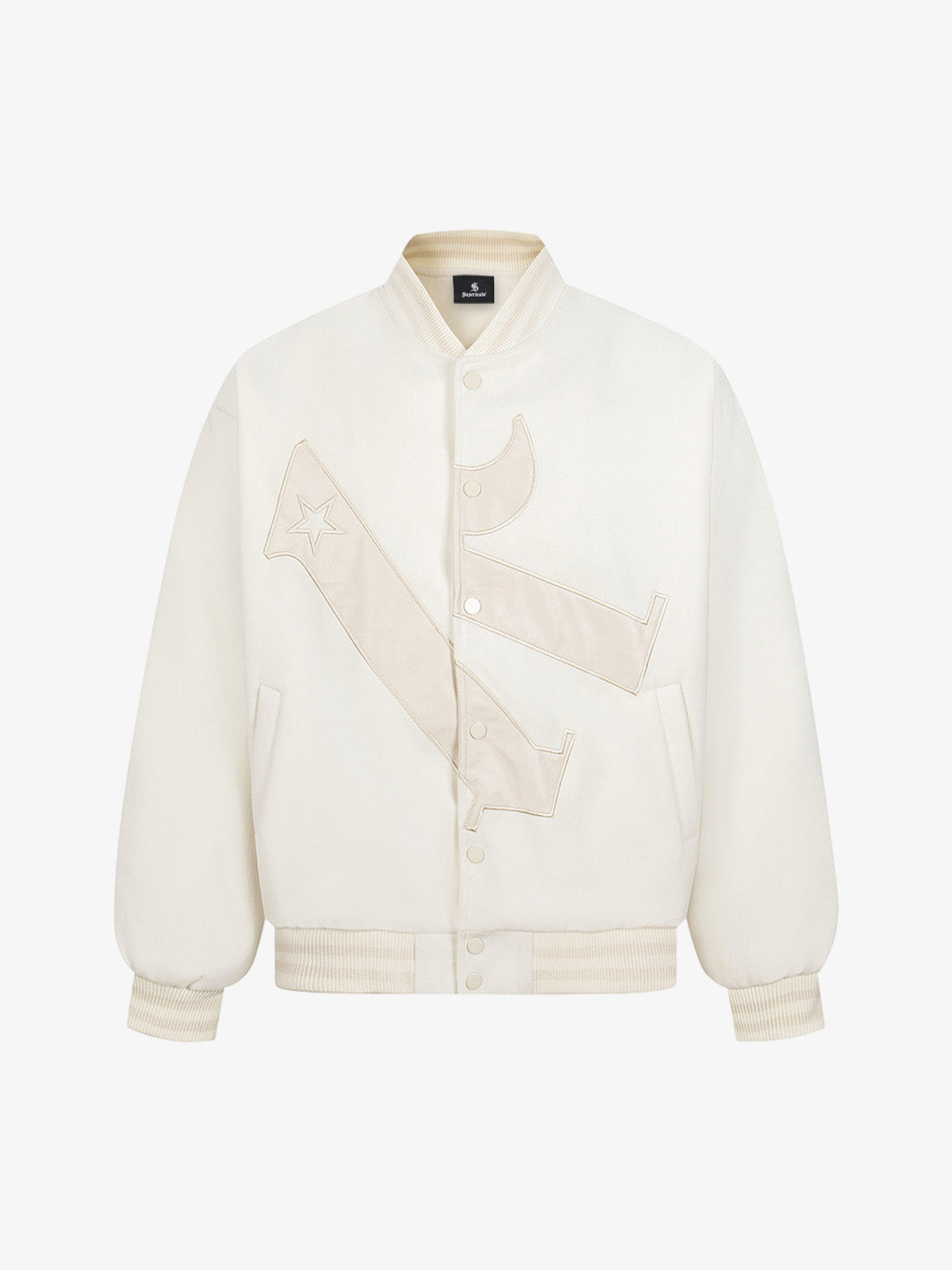 Vintage Patchwork Leather Baseball Jacket