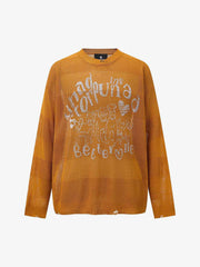 Vintage Hollow Ripped Knit Sweater