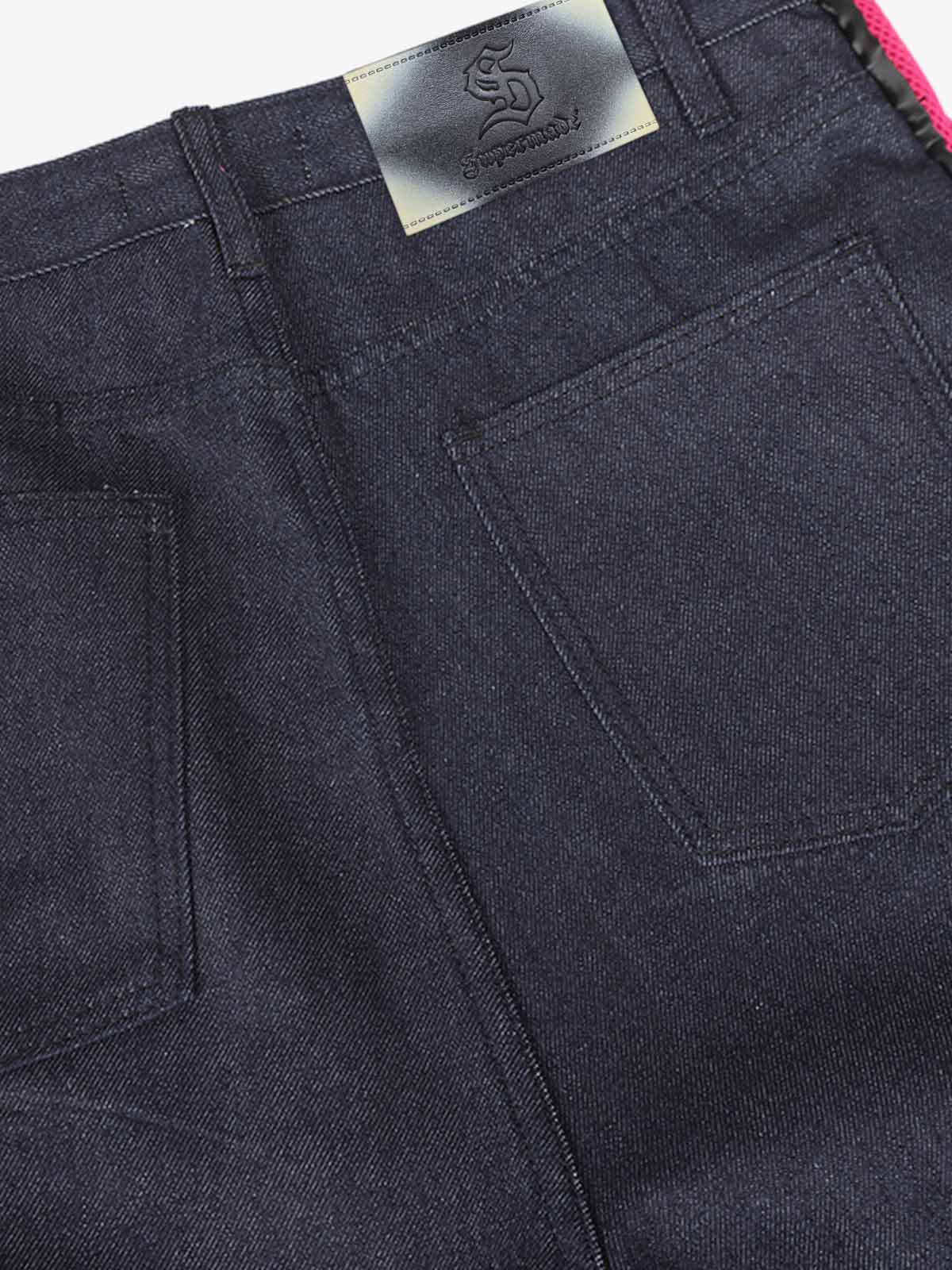 Retro High Street Color-Block Baggy Jeans