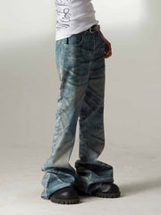 High Street RO Heavy Washed Flared Jeans