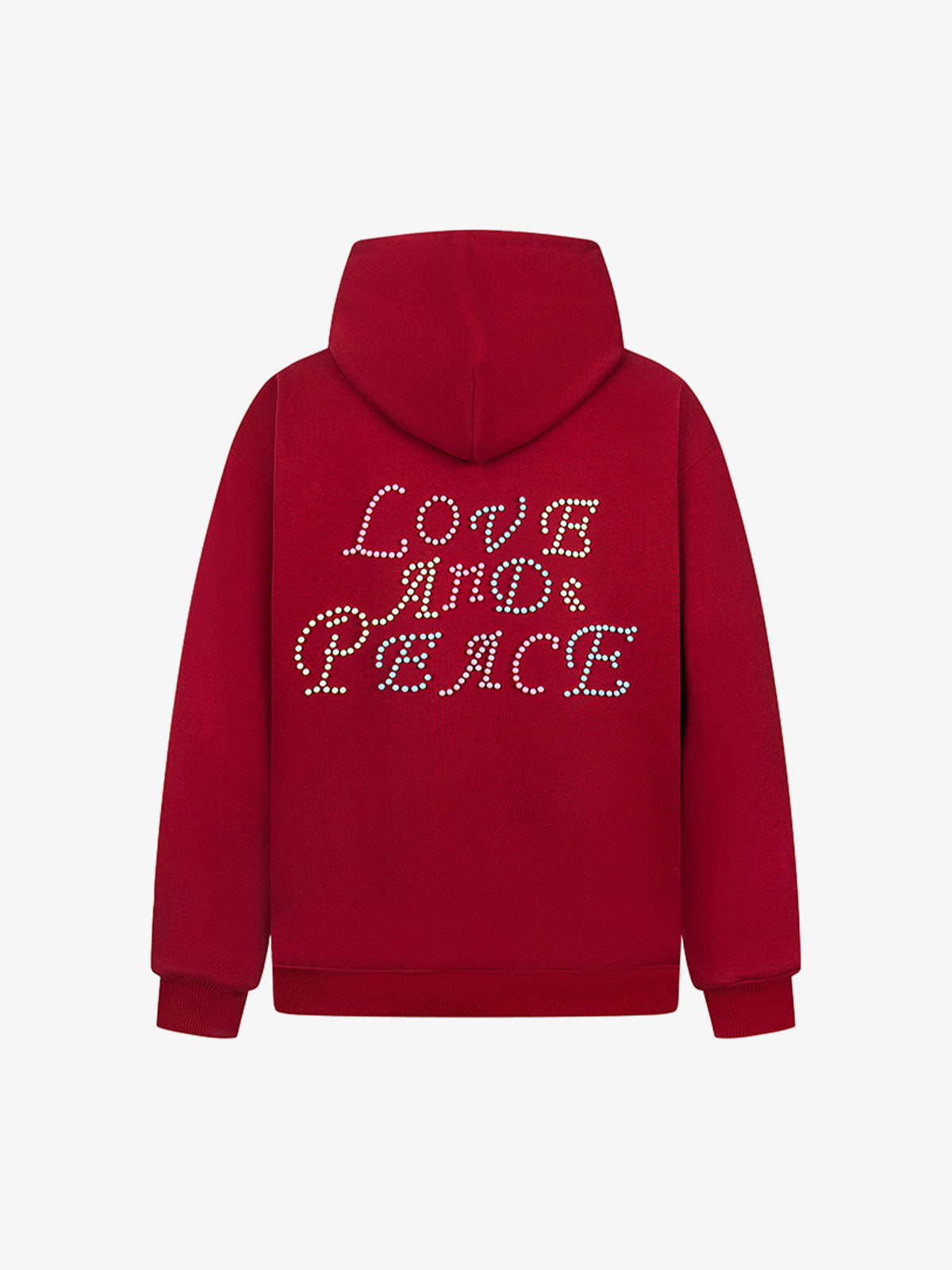 Colorful Beaded Letter Pattern Hoodie