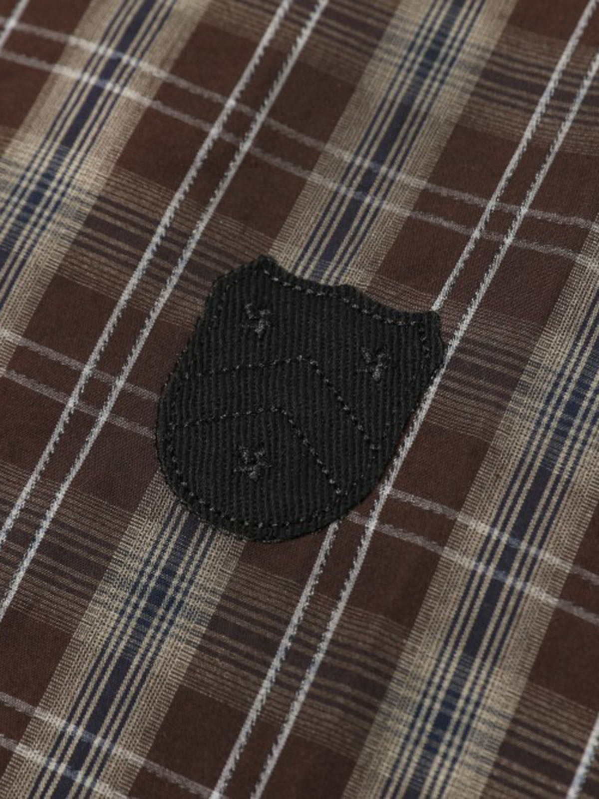 Vintage Patch Embroidered Plaid Shirt