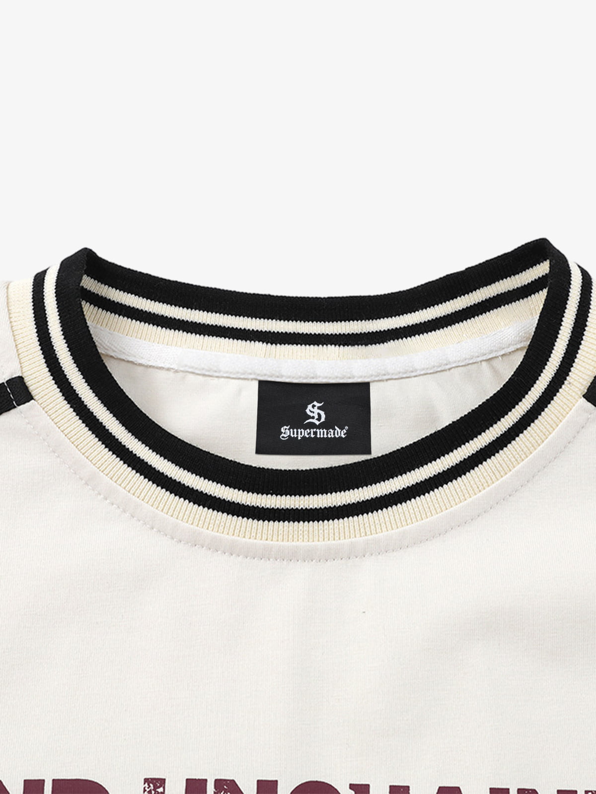 Hip-Hop Striped Fake Two-Piece Jersey Long-Sleeved T-Shirt