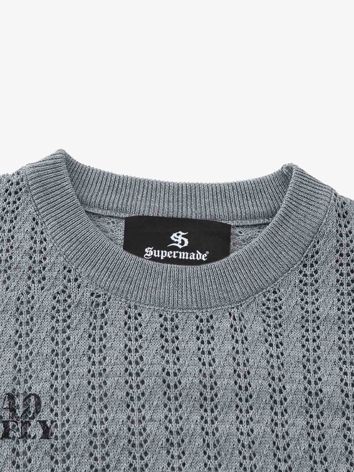 Streetwear Retro Hollow-Out Knit Sweater