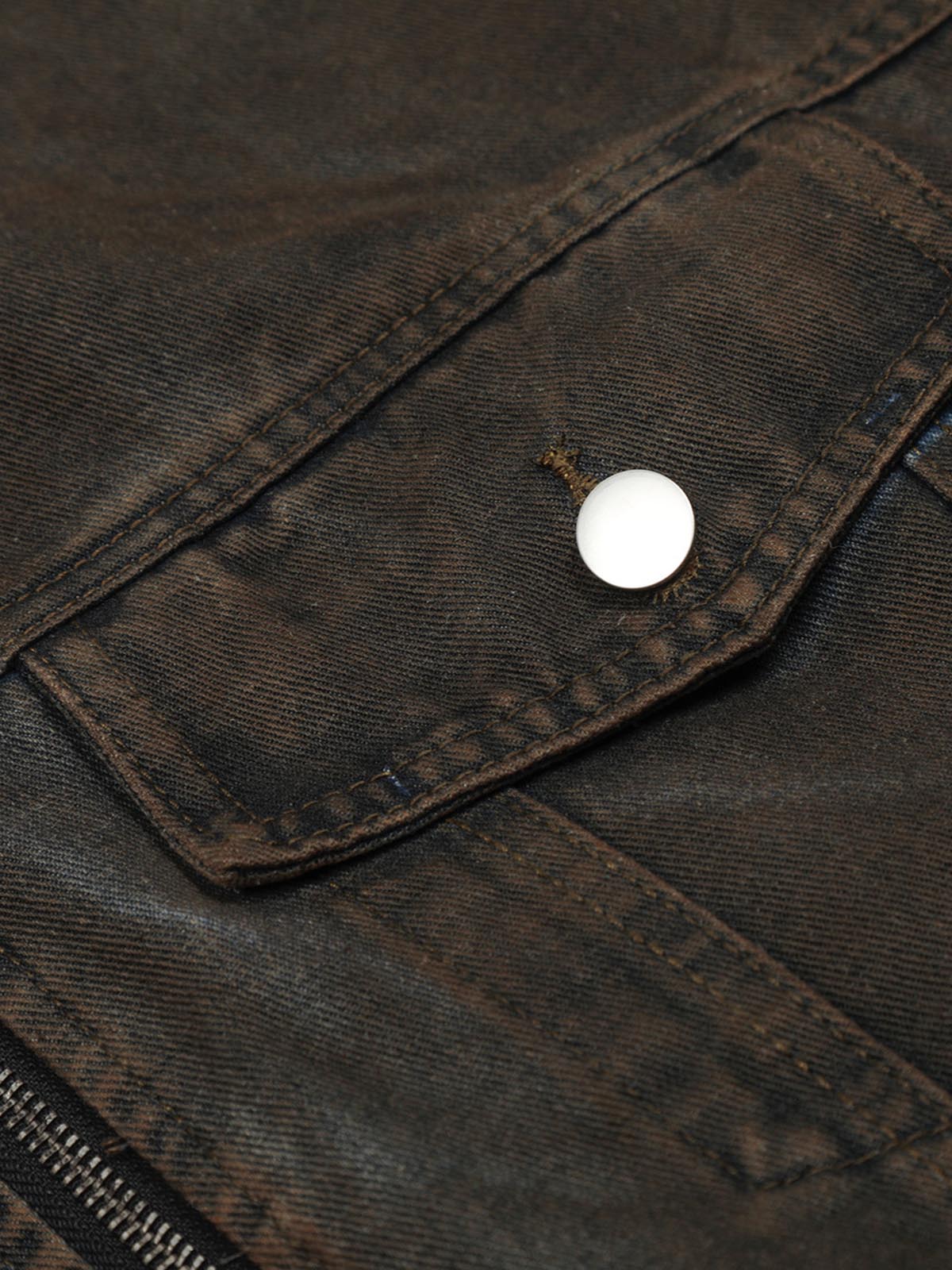 Retro Wasteland Dirty Dyed Denim Jacket