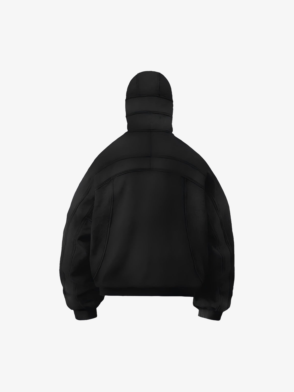 Fleece Retro Zipper Eye-Hood Design Hooded Sweatshirt
