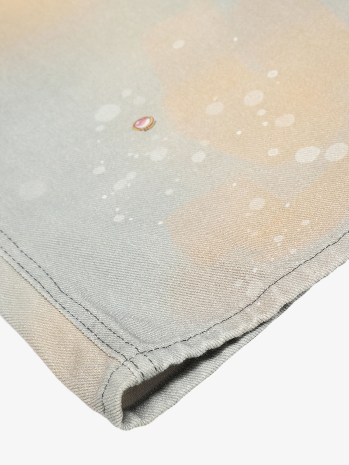Retro 3D Fun Doll Print Washed Baggy Jeans