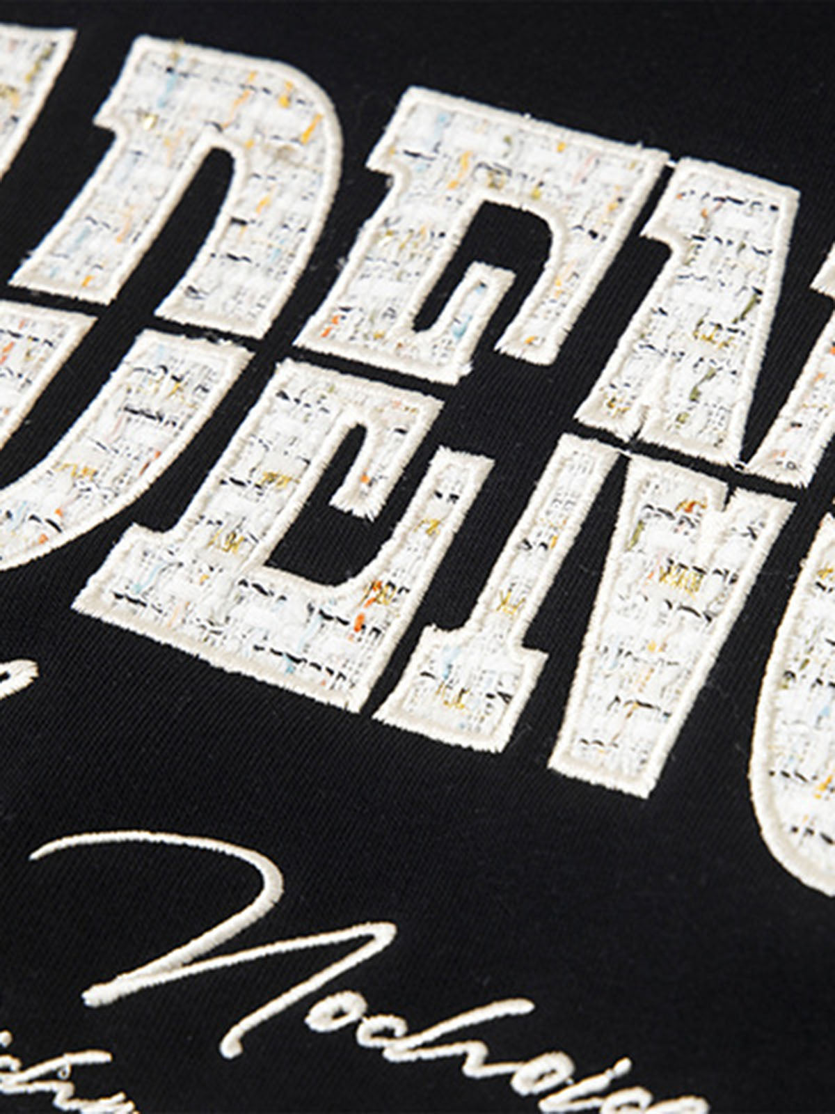 Street Letter Embroidery Simple Loose Hoodie