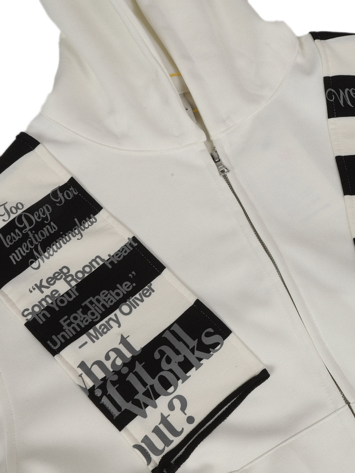 Retro Fake Two-Piece Zipper Hooded Sweatshirt