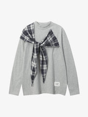 Vintage Bow Design Long-Sleeved T-Shirt