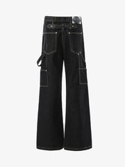 Vintage Button Fly Stitch Detail Baggy Jeans