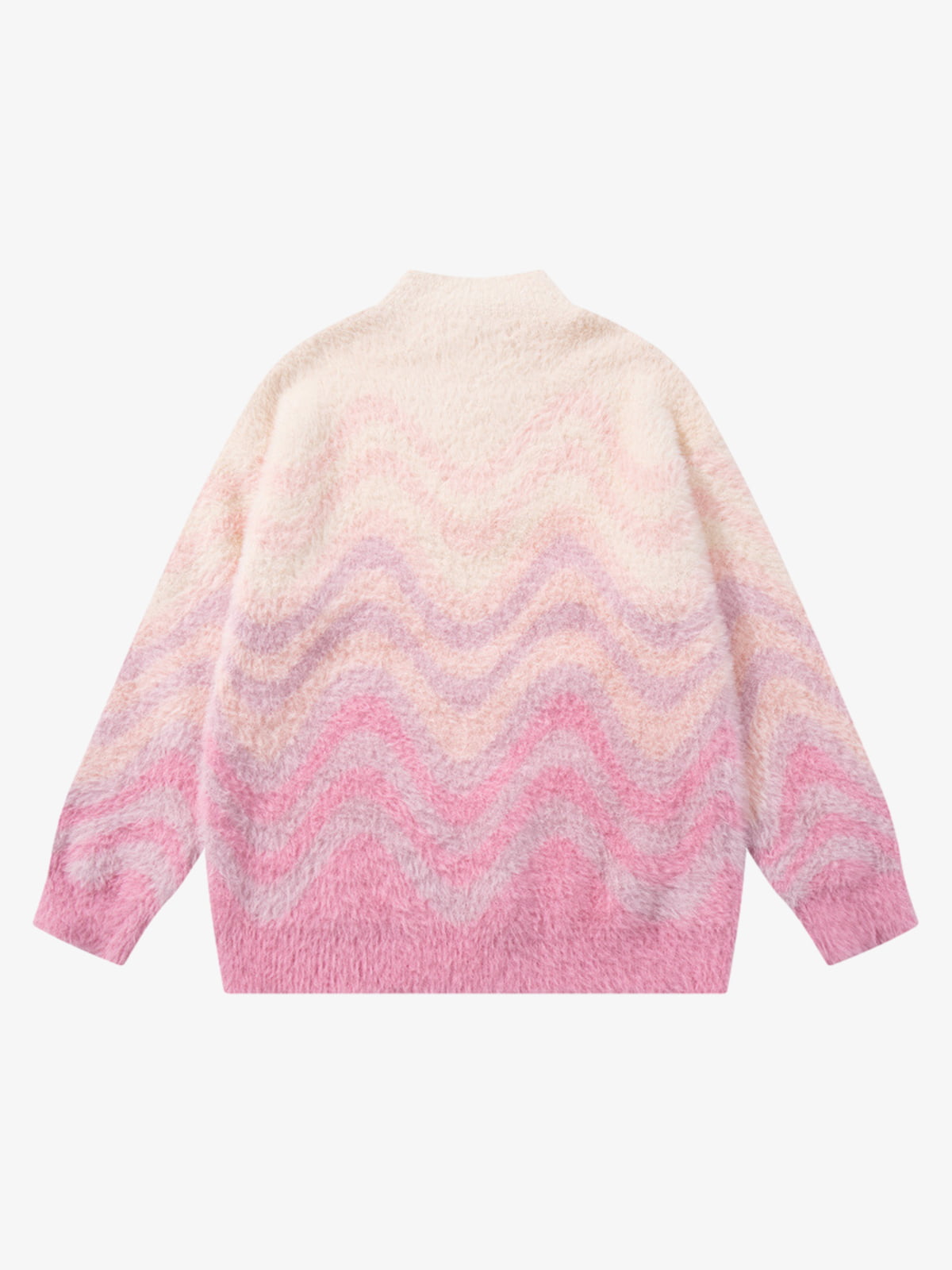 Street Gradient Wave Jacquard Knit Sweater