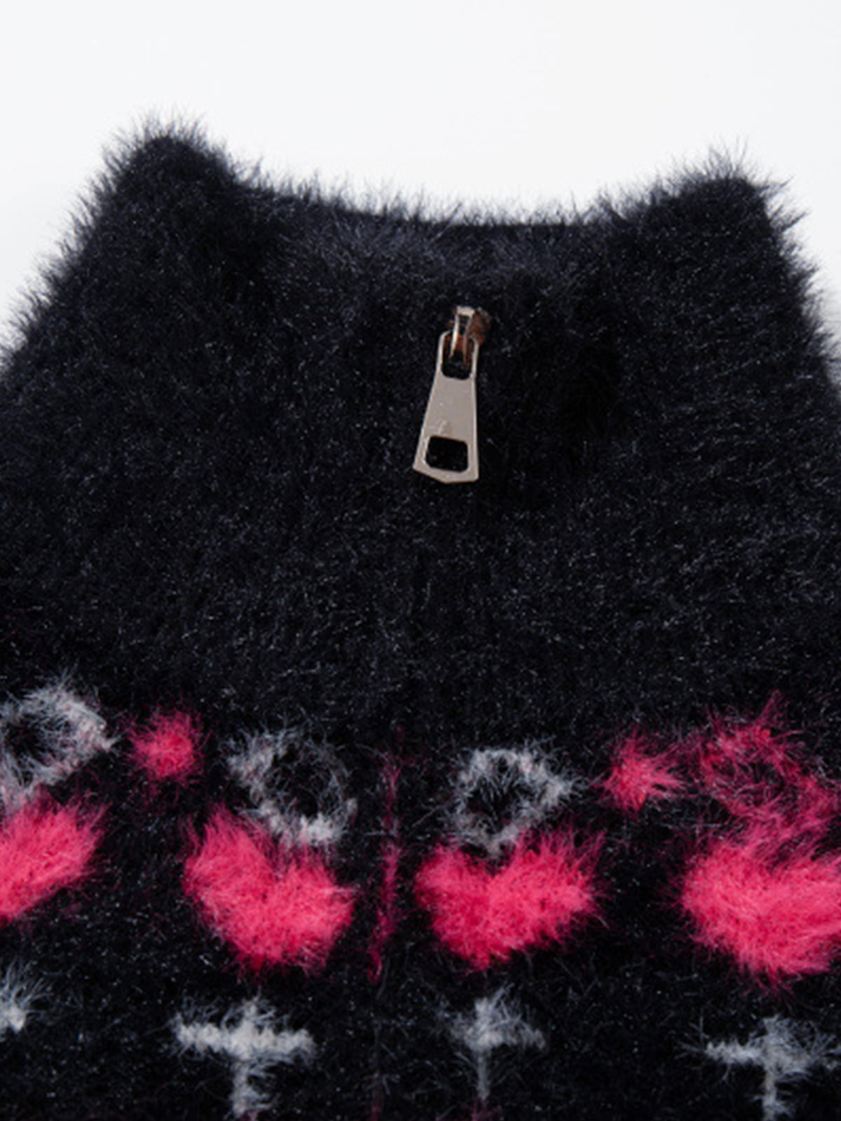Street Graffiti Heart Pattern Knitted Cardigan Sweater