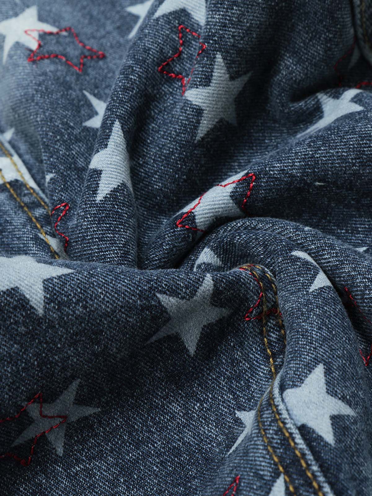 Vintage Star Embroidered Barrel Jeans