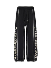 Retro Pearl Design Casual Straight Pants