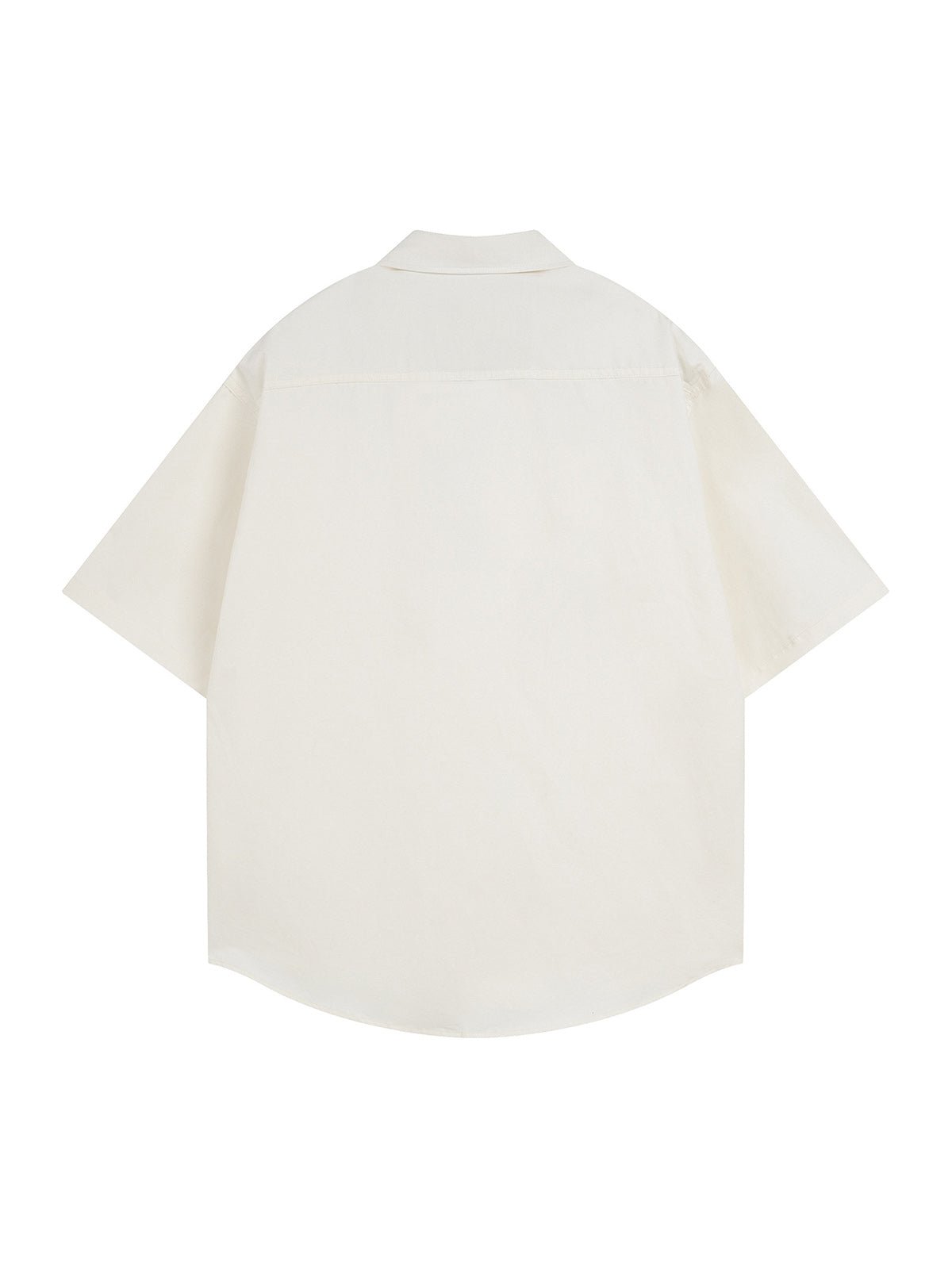Retro Letter Print Short Sleeve Shirt