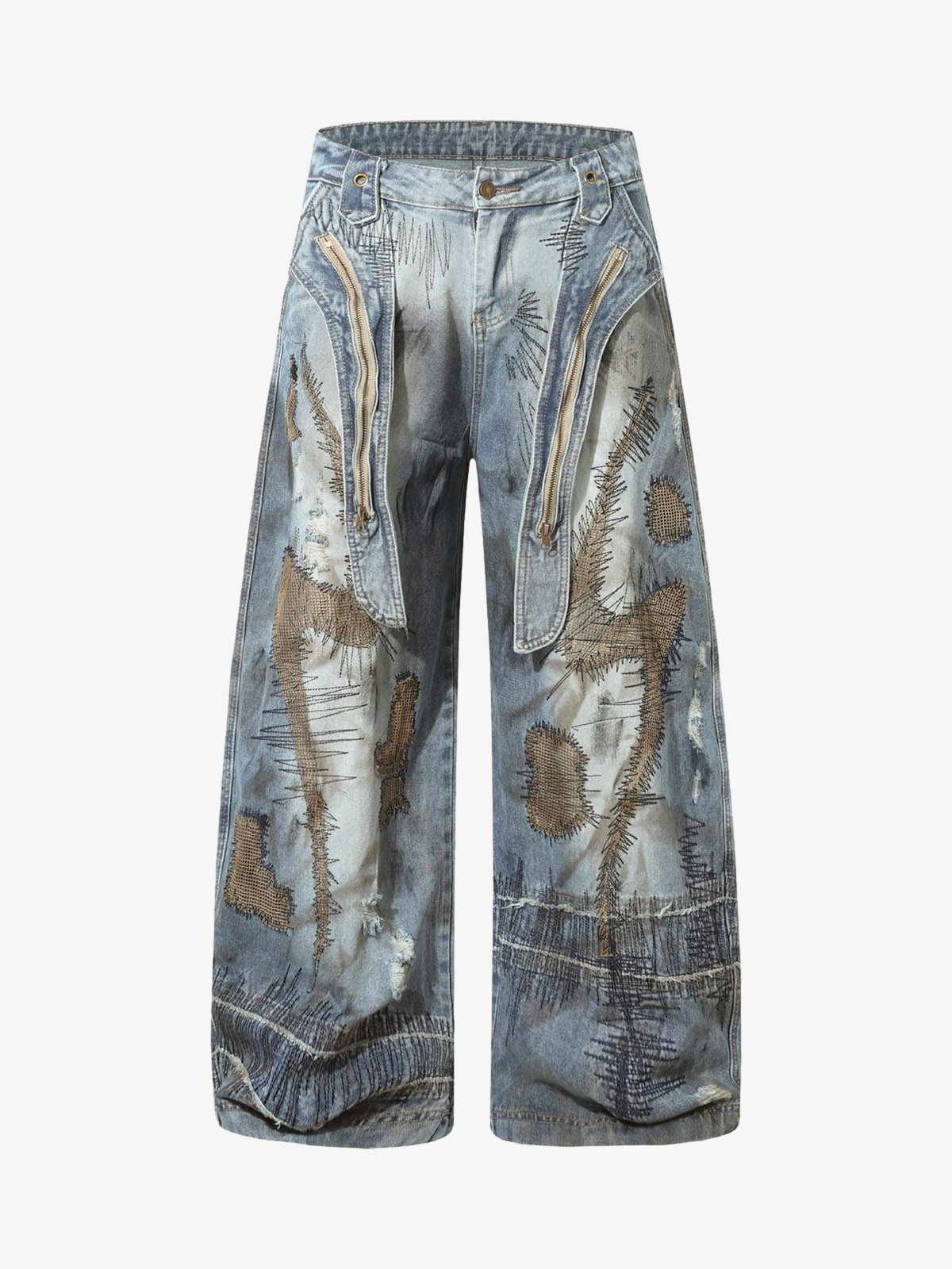RO Style Washed Barrel Jeans