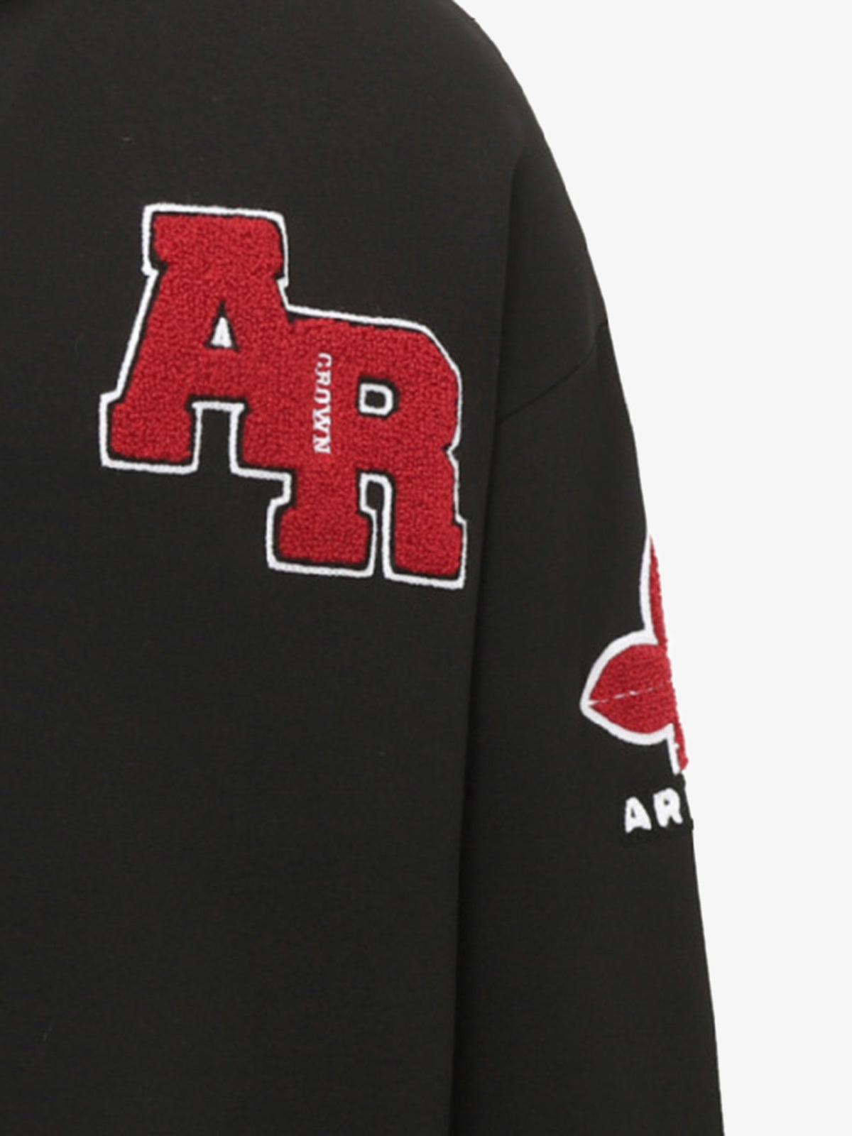 Street Letter Patch Embroidered Heather Hoodie