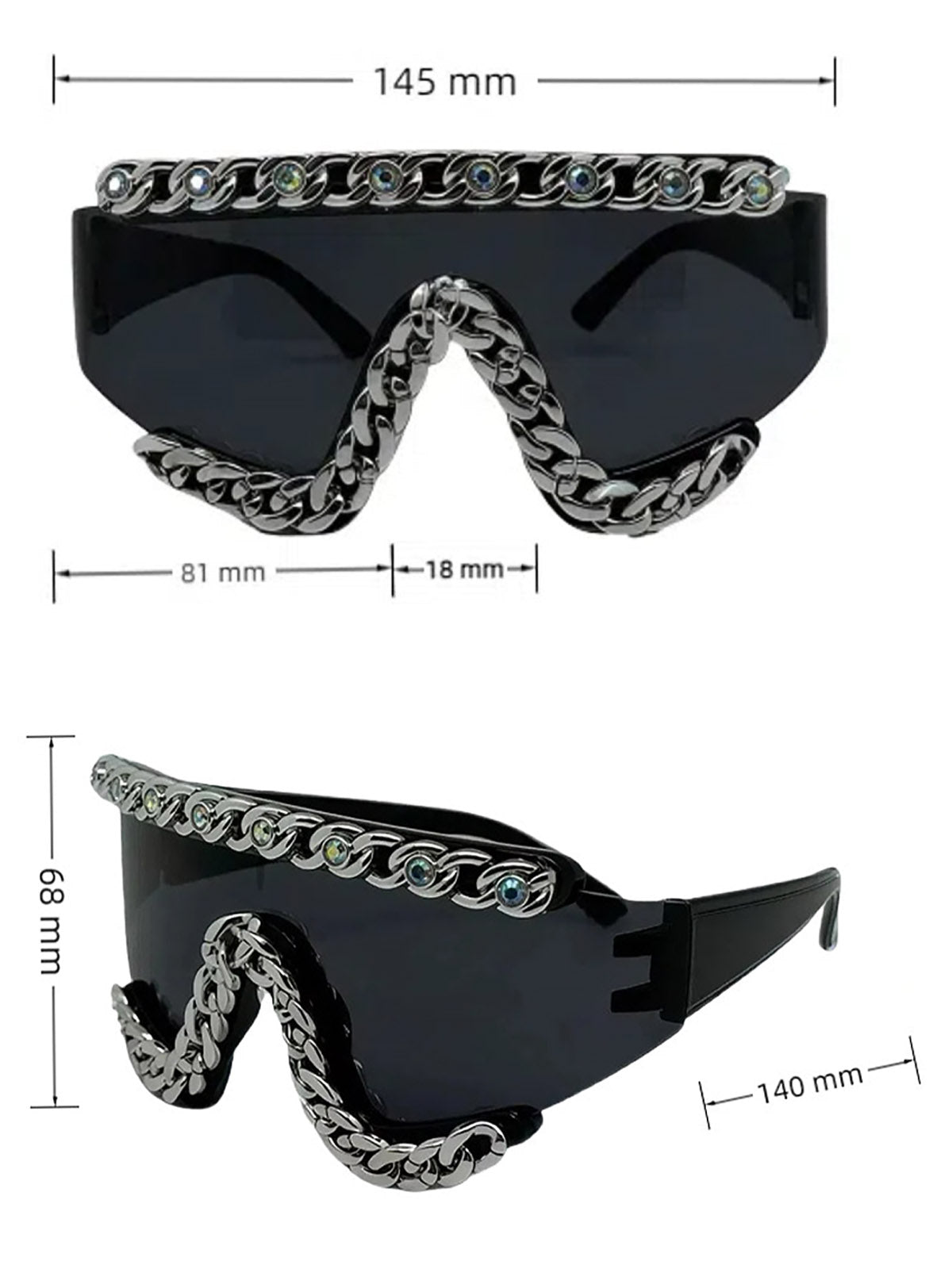 Chain-Embellished Sunglasses
